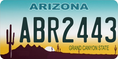 AZ license plate ABR2443