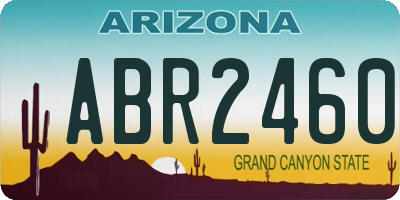 AZ license plate ABR2460