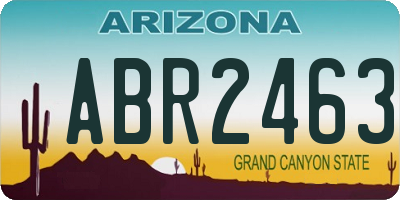 AZ license plate ABR2463