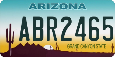 AZ license plate ABR2465