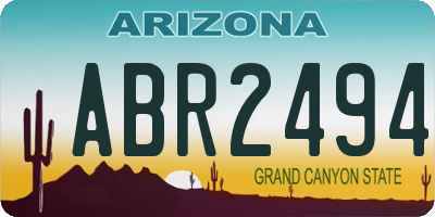 AZ license plate ABR2494