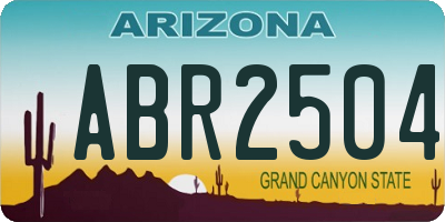 AZ license plate ABR2504