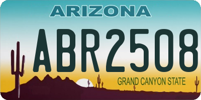 AZ license plate ABR2508