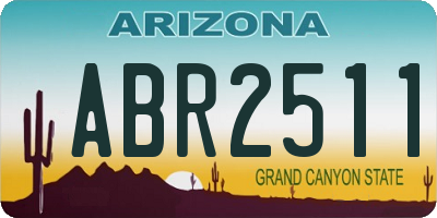 AZ license plate ABR2511