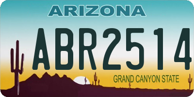 AZ license plate ABR2514