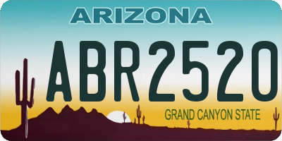 AZ license plate ABR2520