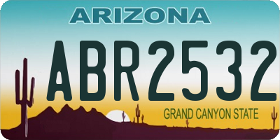 AZ license plate ABR2532