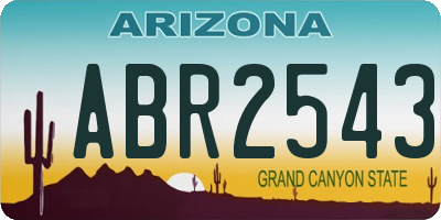 AZ license plate ABR2543