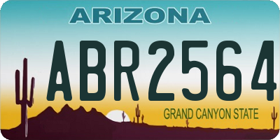 AZ license plate ABR2564