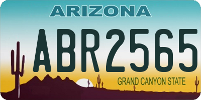 AZ license plate ABR2565