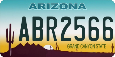 AZ license plate ABR2566