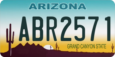 AZ license plate ABR2571