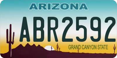AZ license plate ABR2592