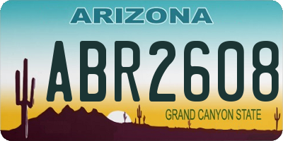 AZ license plate ABR2608