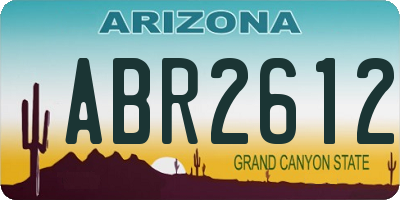 AZ license plate ABR2612