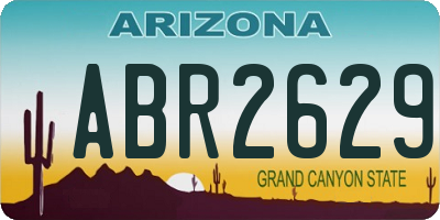 AZ license plate ABR2629
