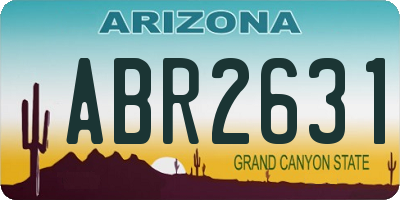 AZ license plate ABR2631