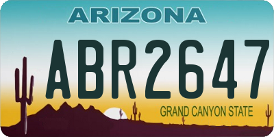 AZ license plate ABR2647