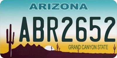 AZ license plate ABR2652