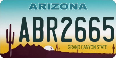 AZ license plate ABR2665