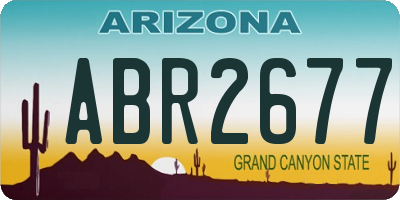 AZ license plate ABR2677