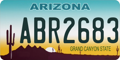 AZ license plate ABR2683
