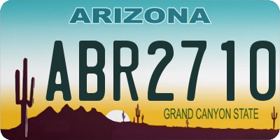 AZ license plate ABR2710
