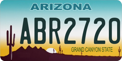 AZ license plate ABR2720