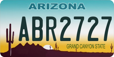 AZ license plate ABR2727