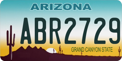 AZ license plate ABR2729
