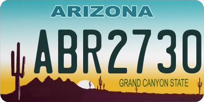 AZ license plate ABR2730