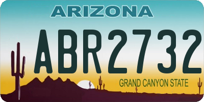 AZ license plate ABR2732