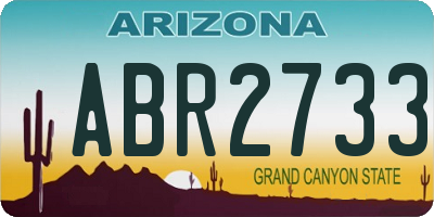 AZ license plate ABR2733