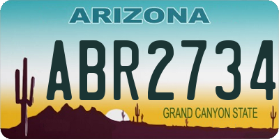AZ license plate ABR2734