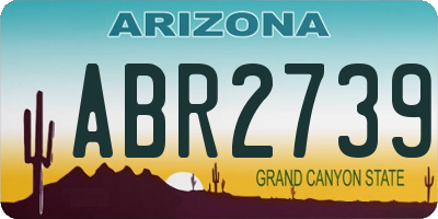 AZ license plate ABR2739