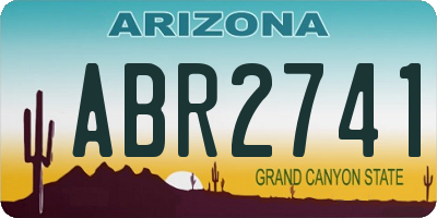 AZ license plate ABR2741