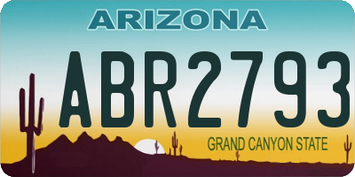 AZ license plate ABR2793