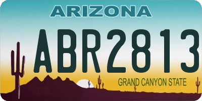 AZ license plate ABR2813