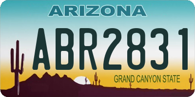 AZ license plate ABR2831