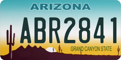 AZ license plate ABR2841