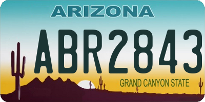 AZ license plate ABR2843