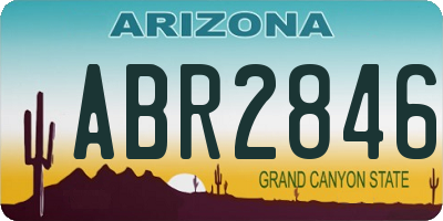 AZ license plate ABR2846