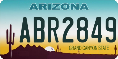 AZ license plate ABR2849
