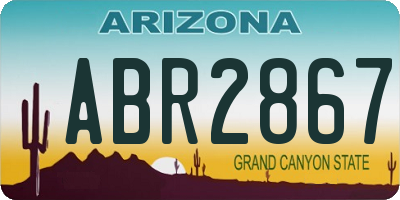 AZ license plate ABR2867