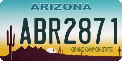 AZ license plate ABR2871