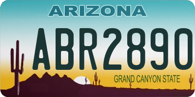 AZ license plate ABR2890