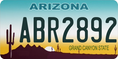 AZ license plate ABR2892