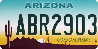 AZ license plate ABR2903
