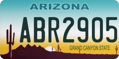 AZ license plate ABR2905