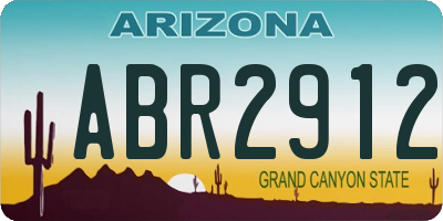 AZ license plate ABR2912